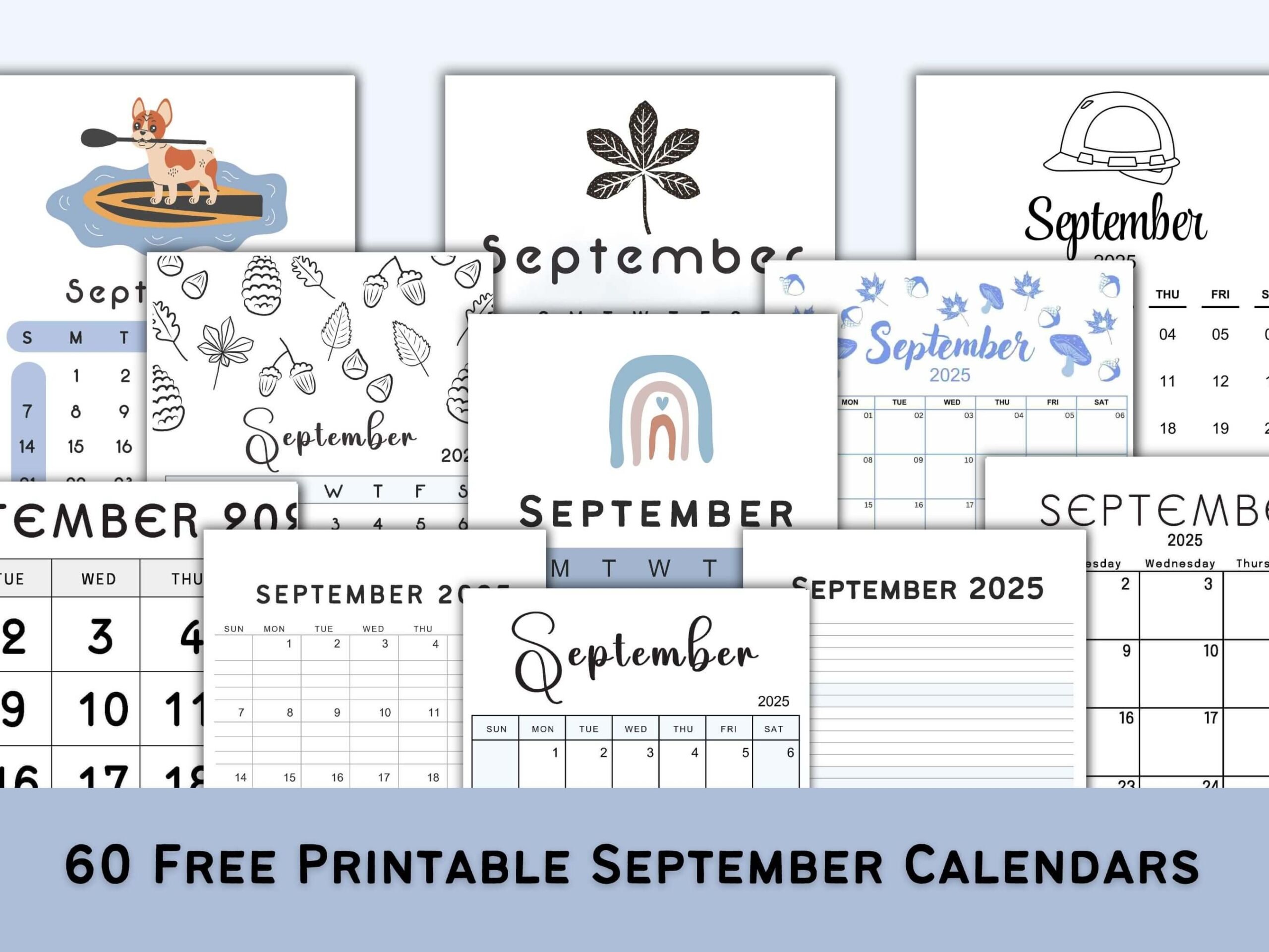Free Printable September 2025 Calendars Feature Image