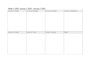 Free Printable Weekly Planner Templates - CalendarKart