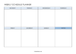 Free Printable Weekly Planner Templates - CalendarKart