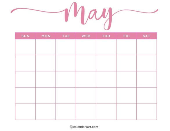 Printable Blank Calendar Template 12