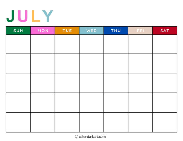 Printable Monthly, Weekly And Yearly Blank Calendar Templates