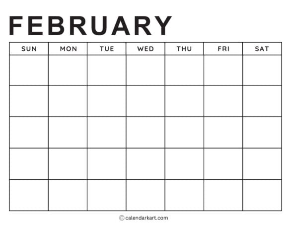 Printable Blank Calendar Template 27