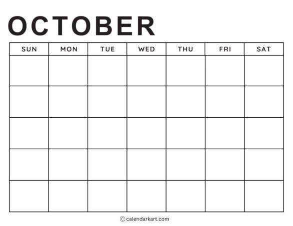 Printable Blank Calendar Template 34