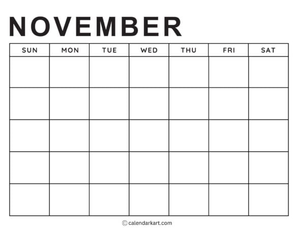 Printable Blank Calendar Template 35