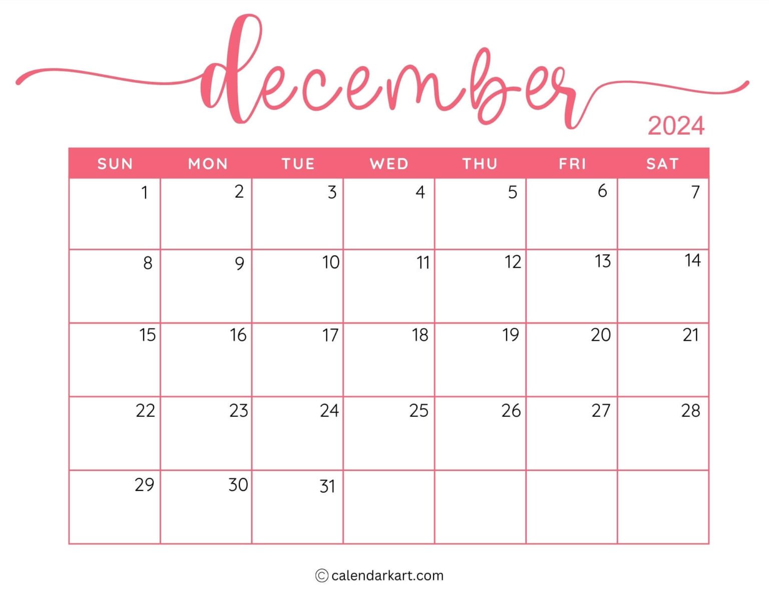 December 2024 Calendars printable - Printable December 2024 Calendar 6 1536x1187 