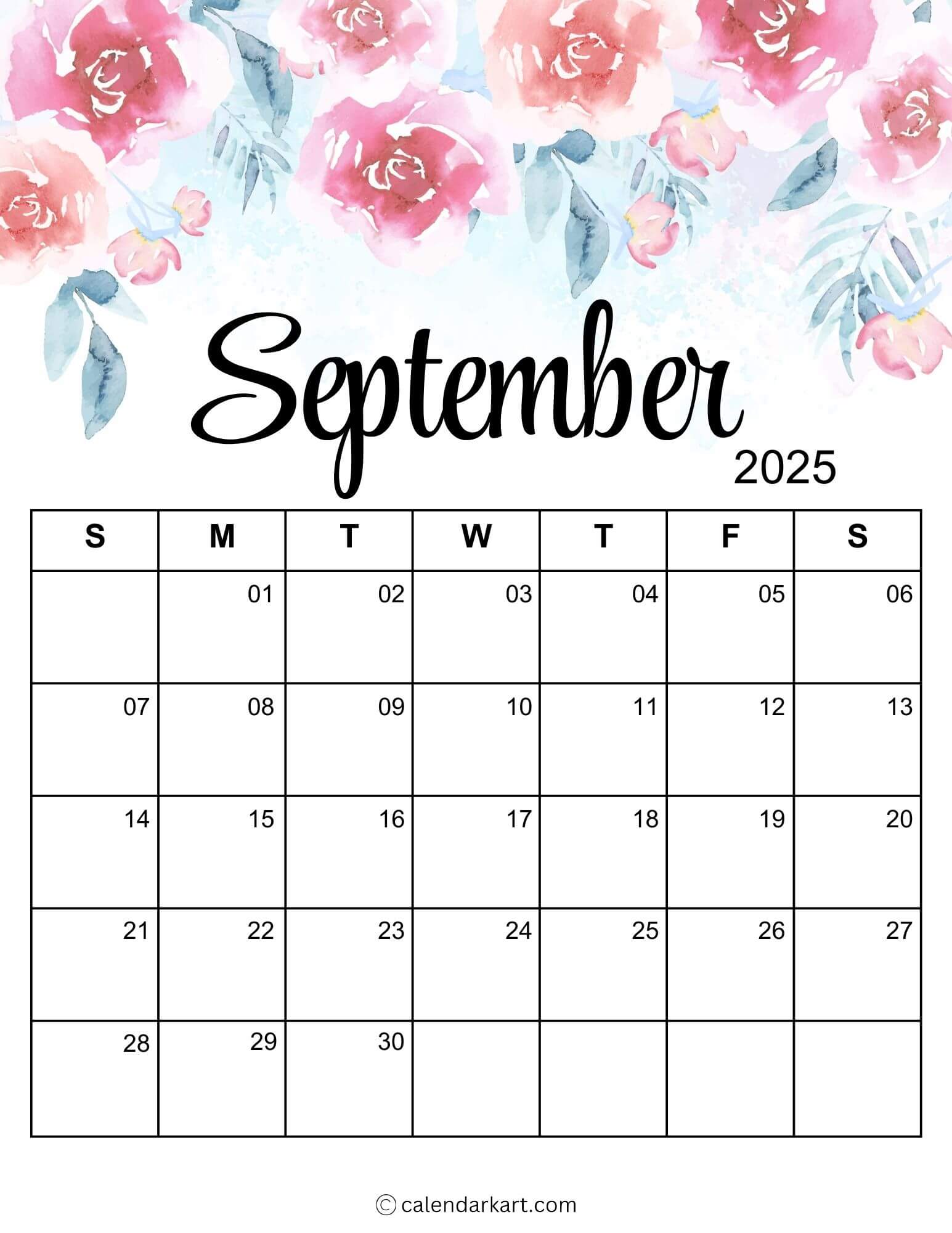 September 2025 Floral Calendar 4