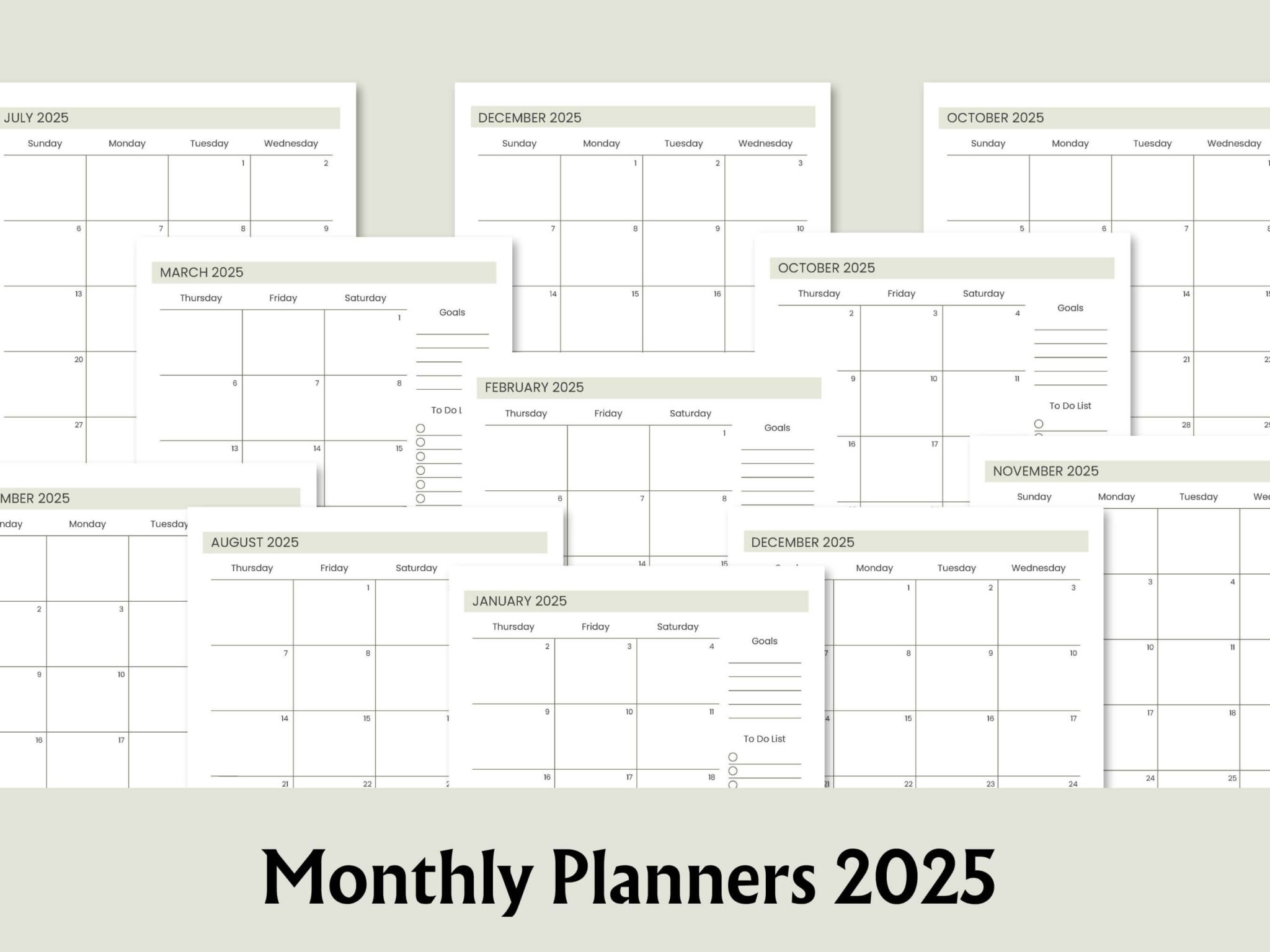 Free Printable 2025 Planner PDF CalendarKart Free printable 2025 planner pdf calendarkart