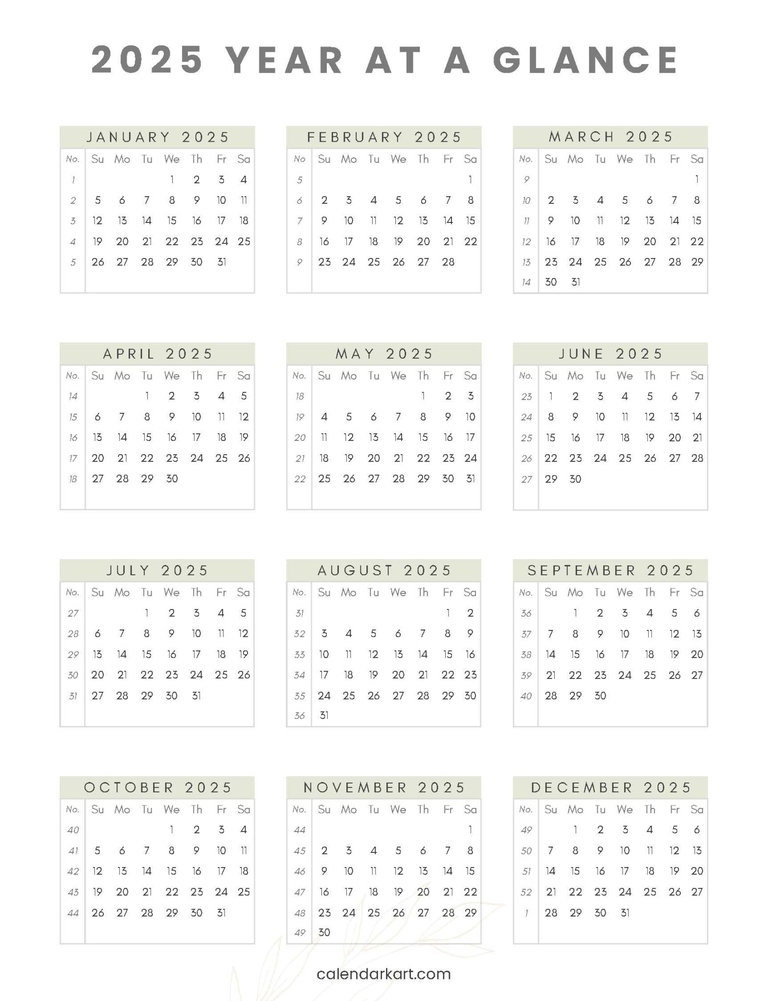 Free Printable 2025 Planner PDF | CalendarKart