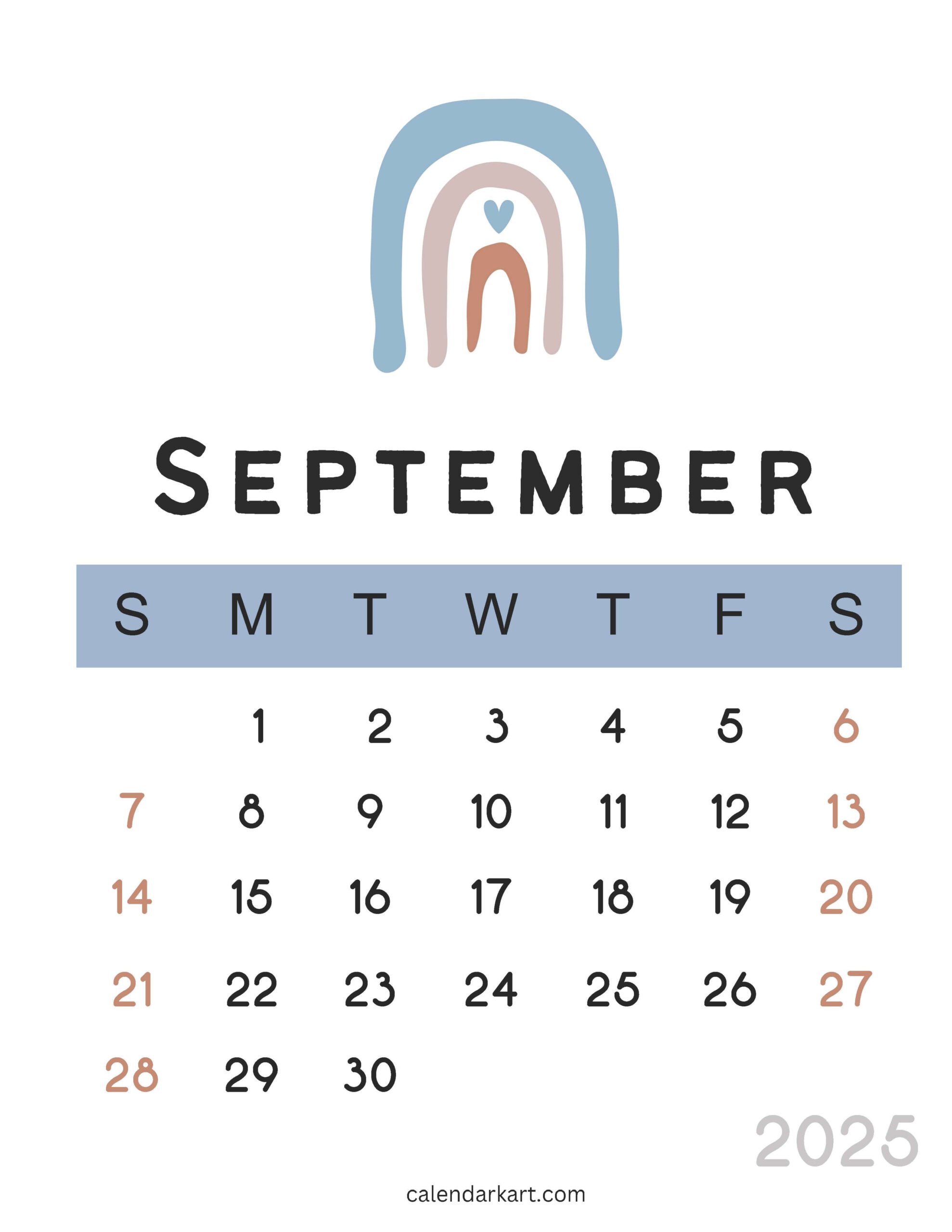 Cute September 2025 Calendar 6