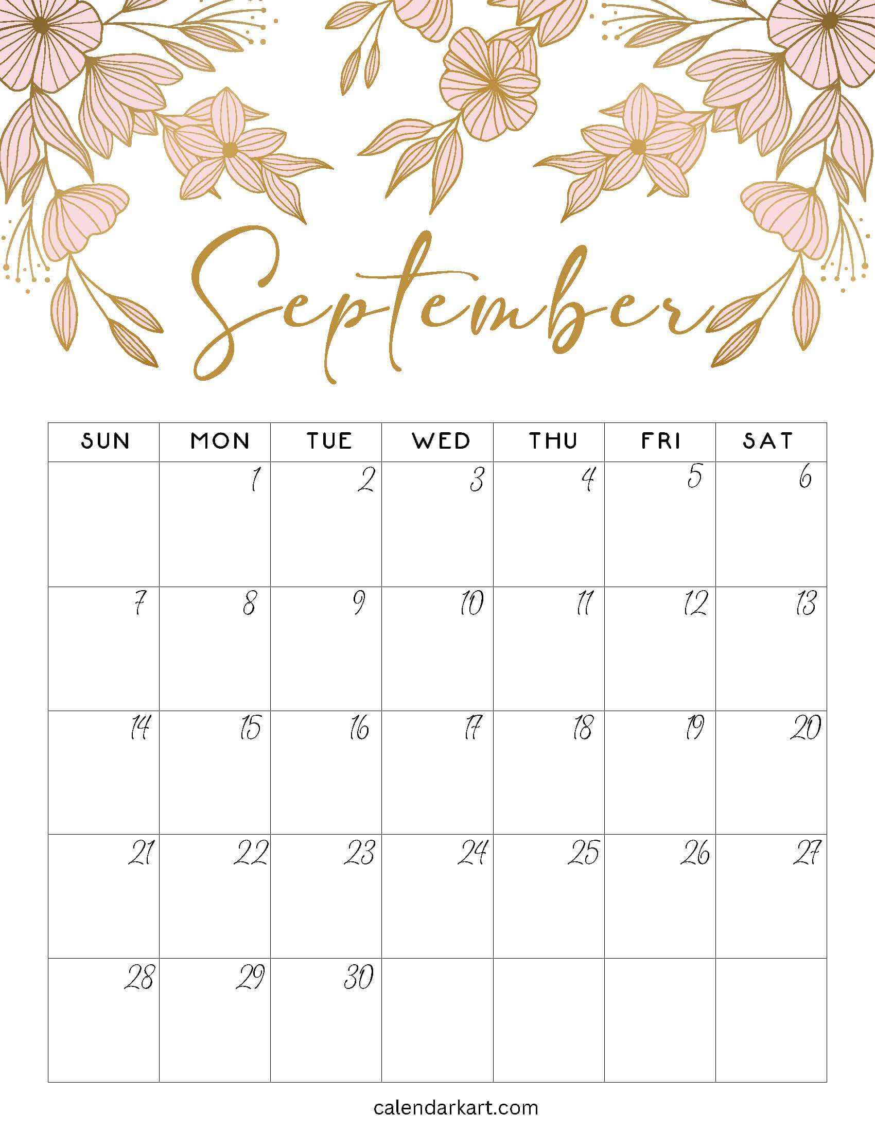 September 2025 Floral Calendar 4