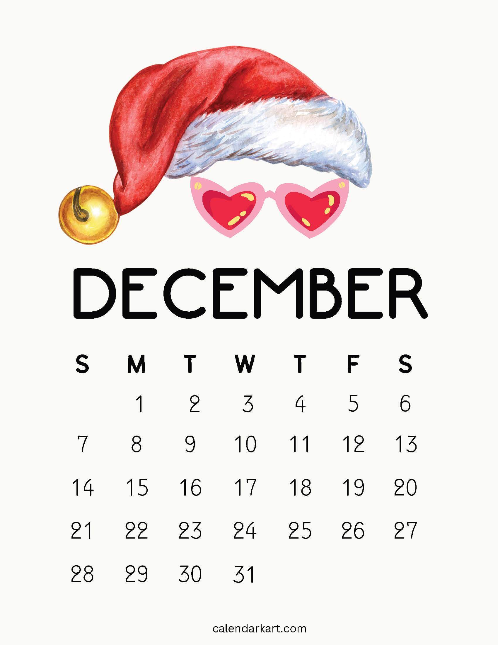 December 2025 Christmas Themed Calendar 6