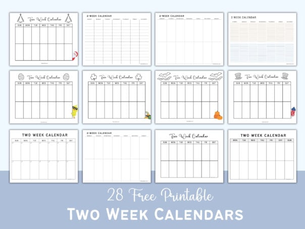 Free Printable Two Week Calendars - Calendarkart