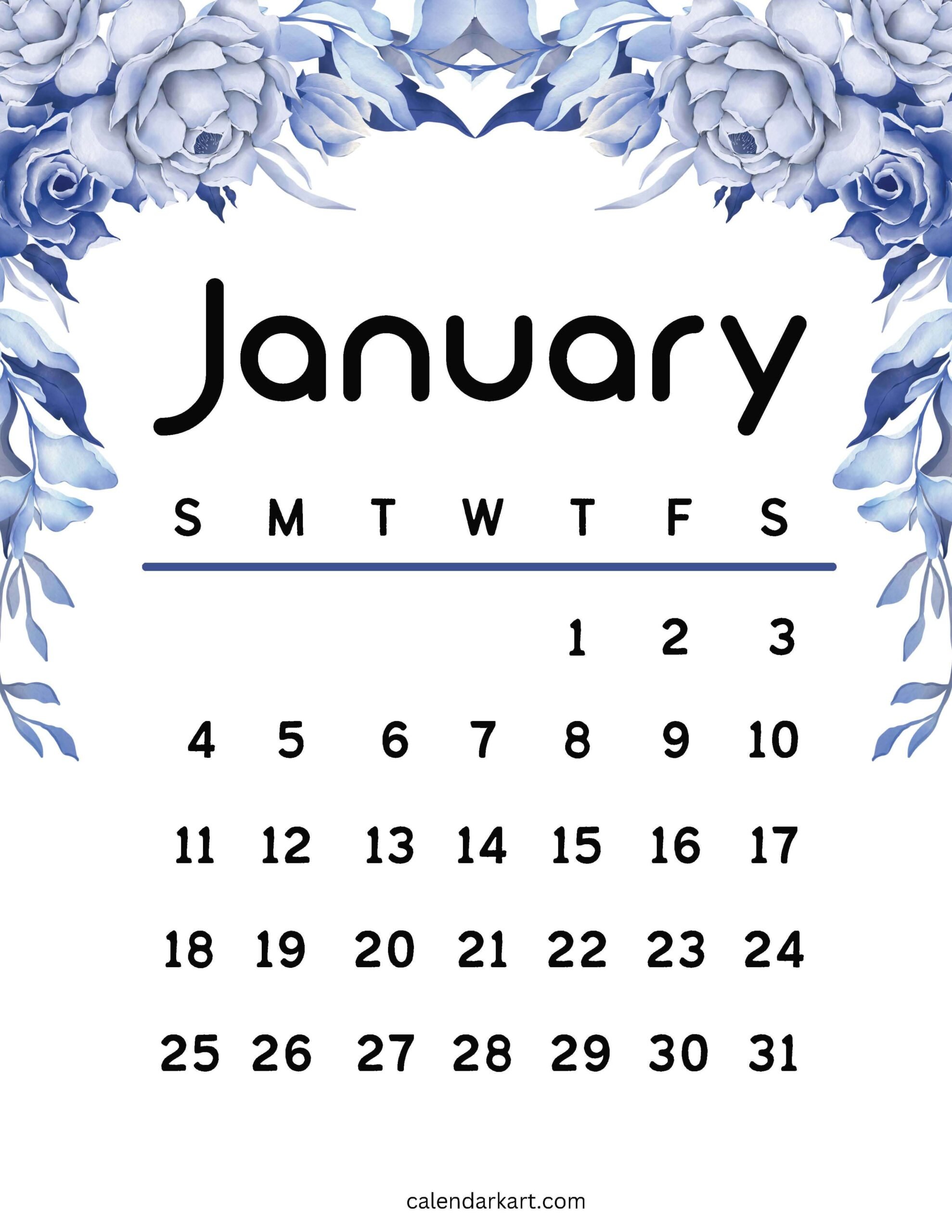January 2026 Calendar Cute 6