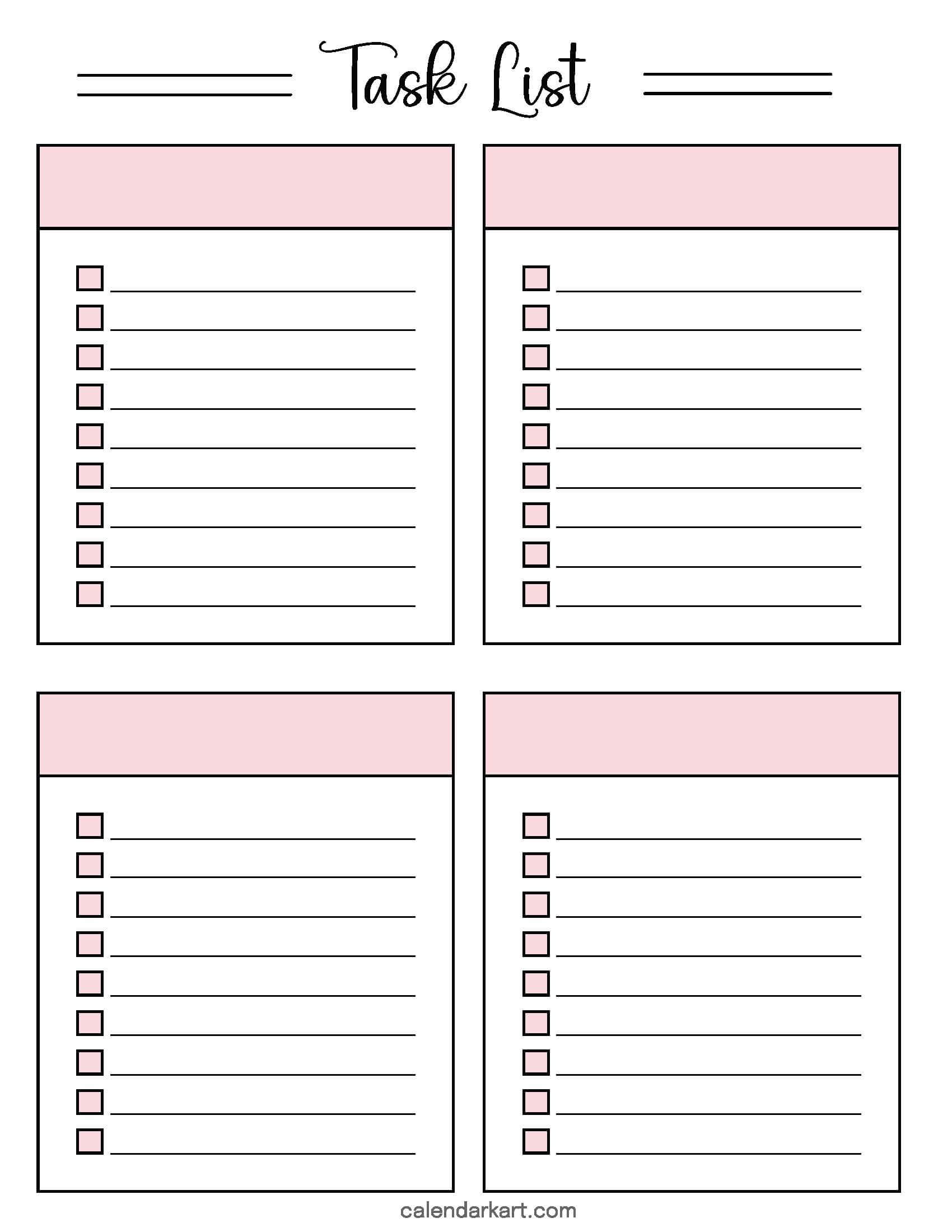 To Do List Blank Colored