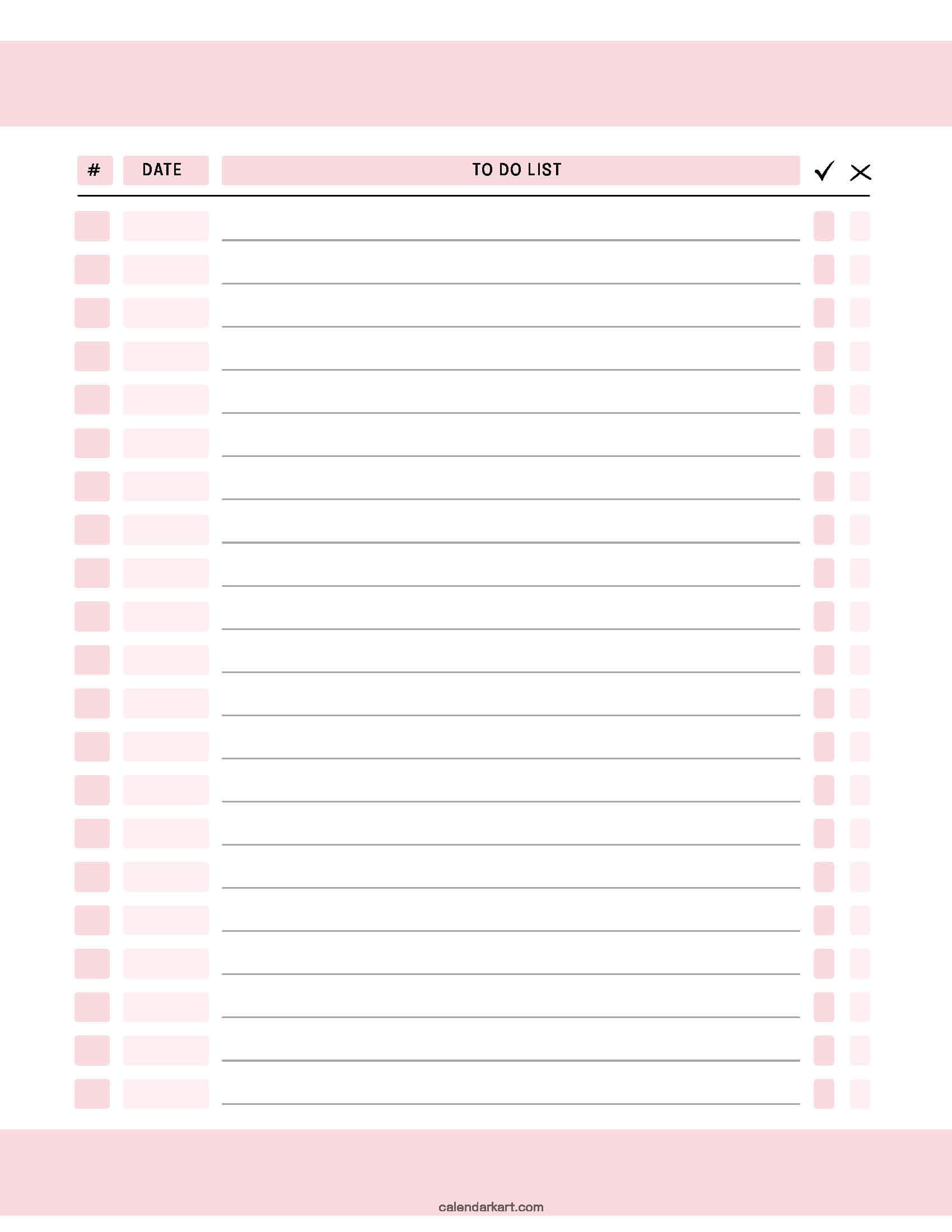 To Do List with Done Tasks Colored