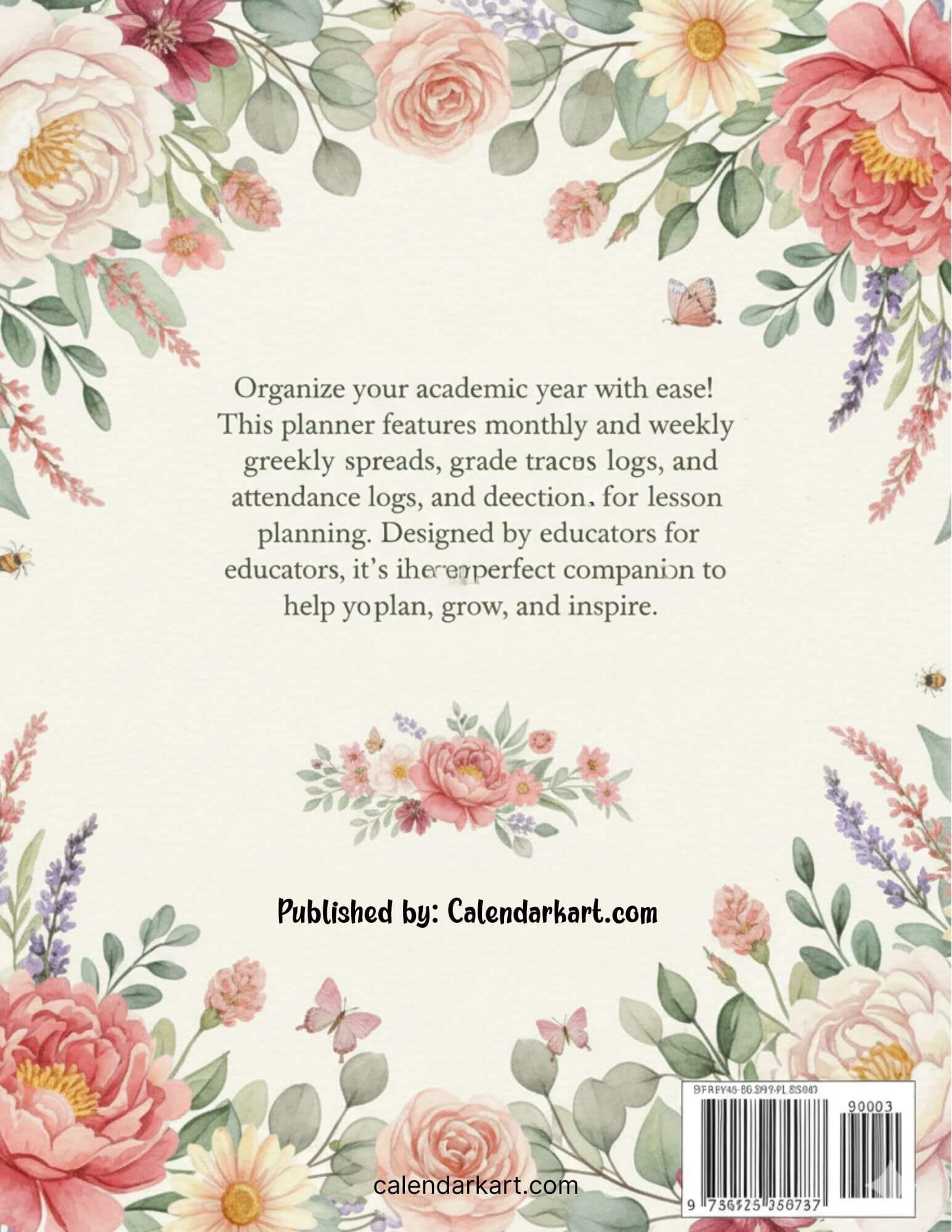 Teacher Planner Cover Page Back