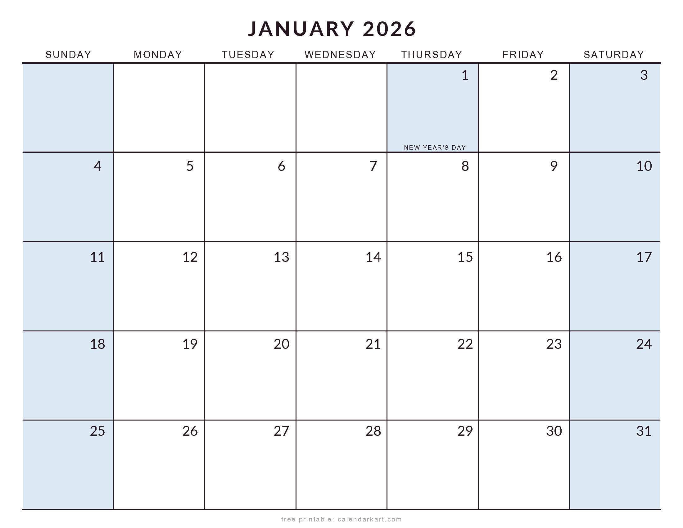 2026 Monthly Calendar with Holidays Canada Soft Pastel Landscape