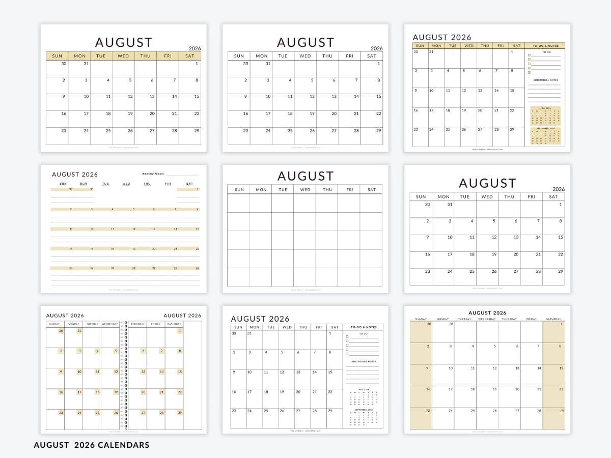 How To Use A Free Printable August 2026 Monthly Calendar For Goal Tracking