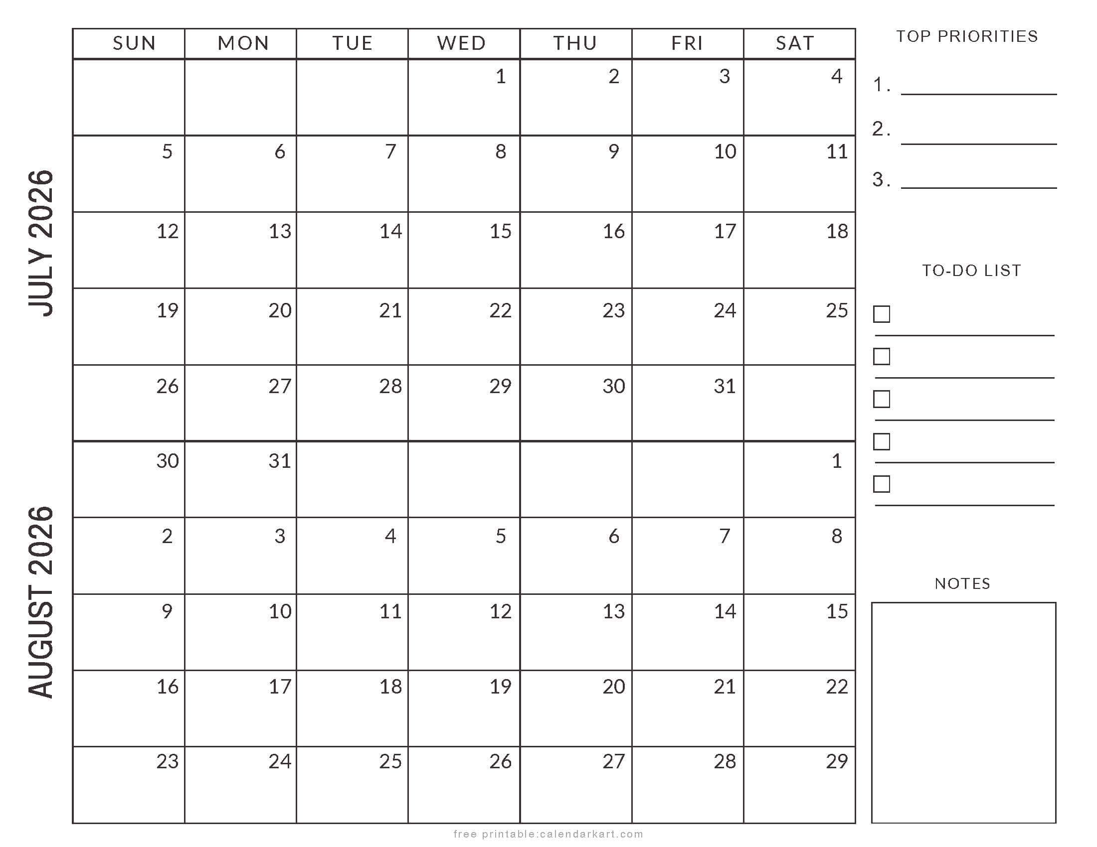 Planning A Summer Vacation Across July And August 2026