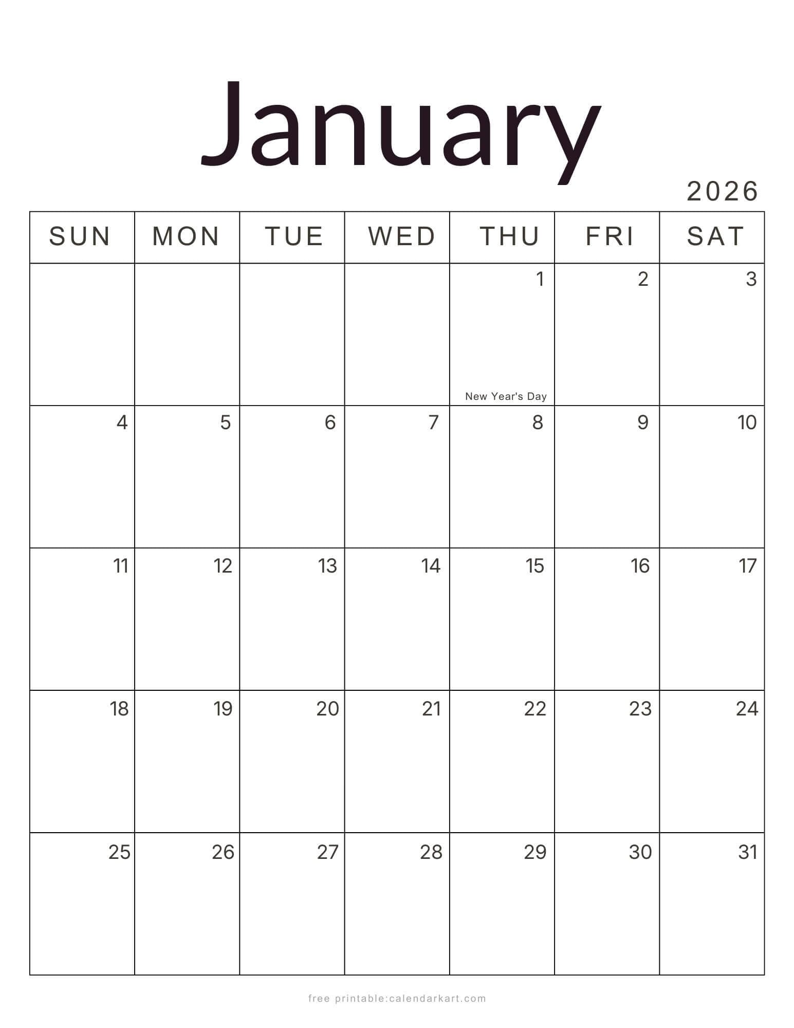 2026 Monthly Calendar with Holidays Brazil
