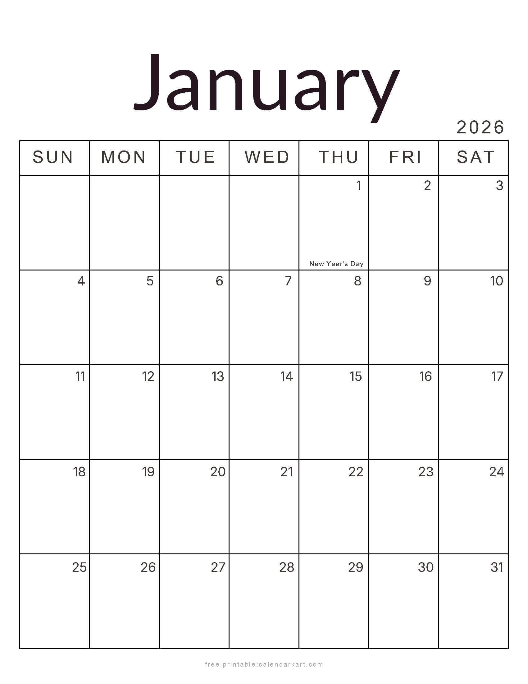 2026 Monthly Calendar with Holidays Mexico