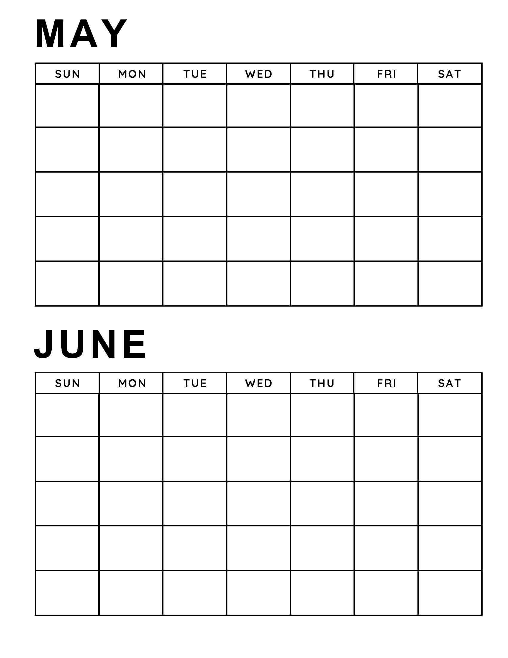 Blank Calendar Bi-Monthly 3