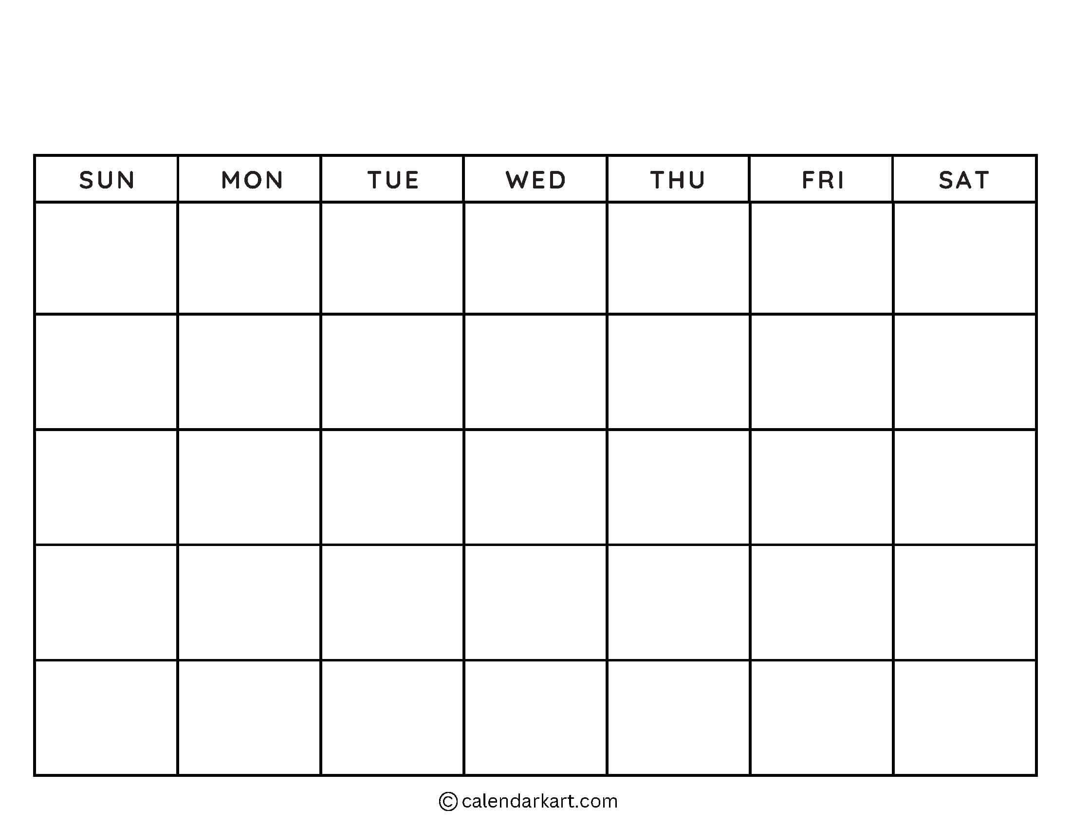 Blank Undated Monthly 2