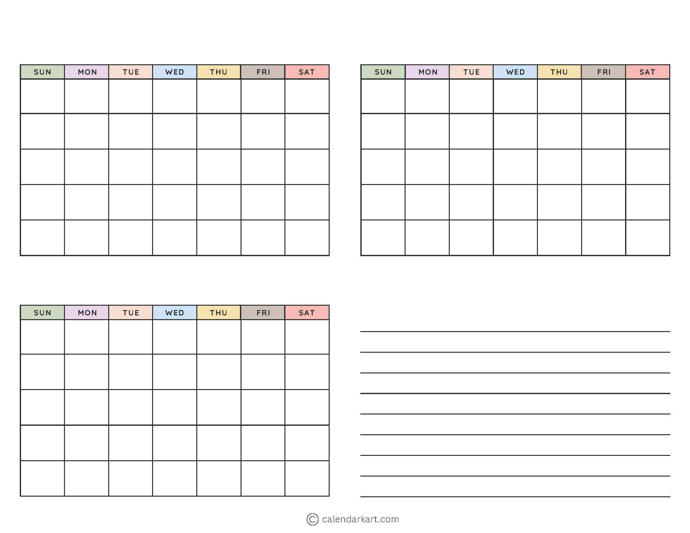 Blank Undated Quarterly 2