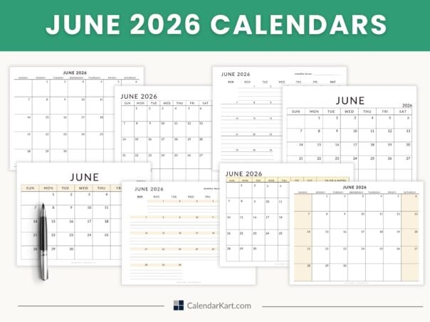 June 2026 Free Printable Calendar