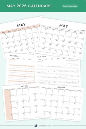 May 2026 Calendar design