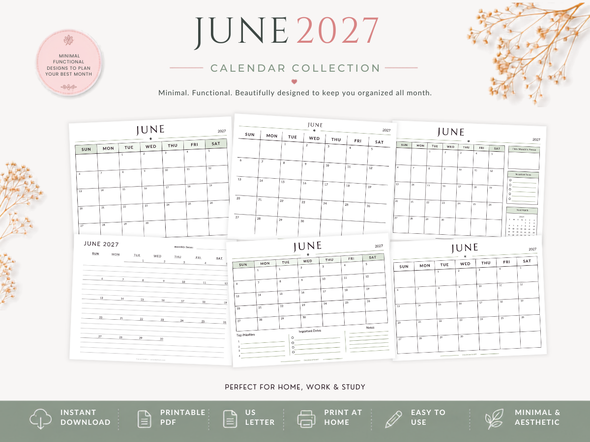 June 2027 Monthly Feature Images