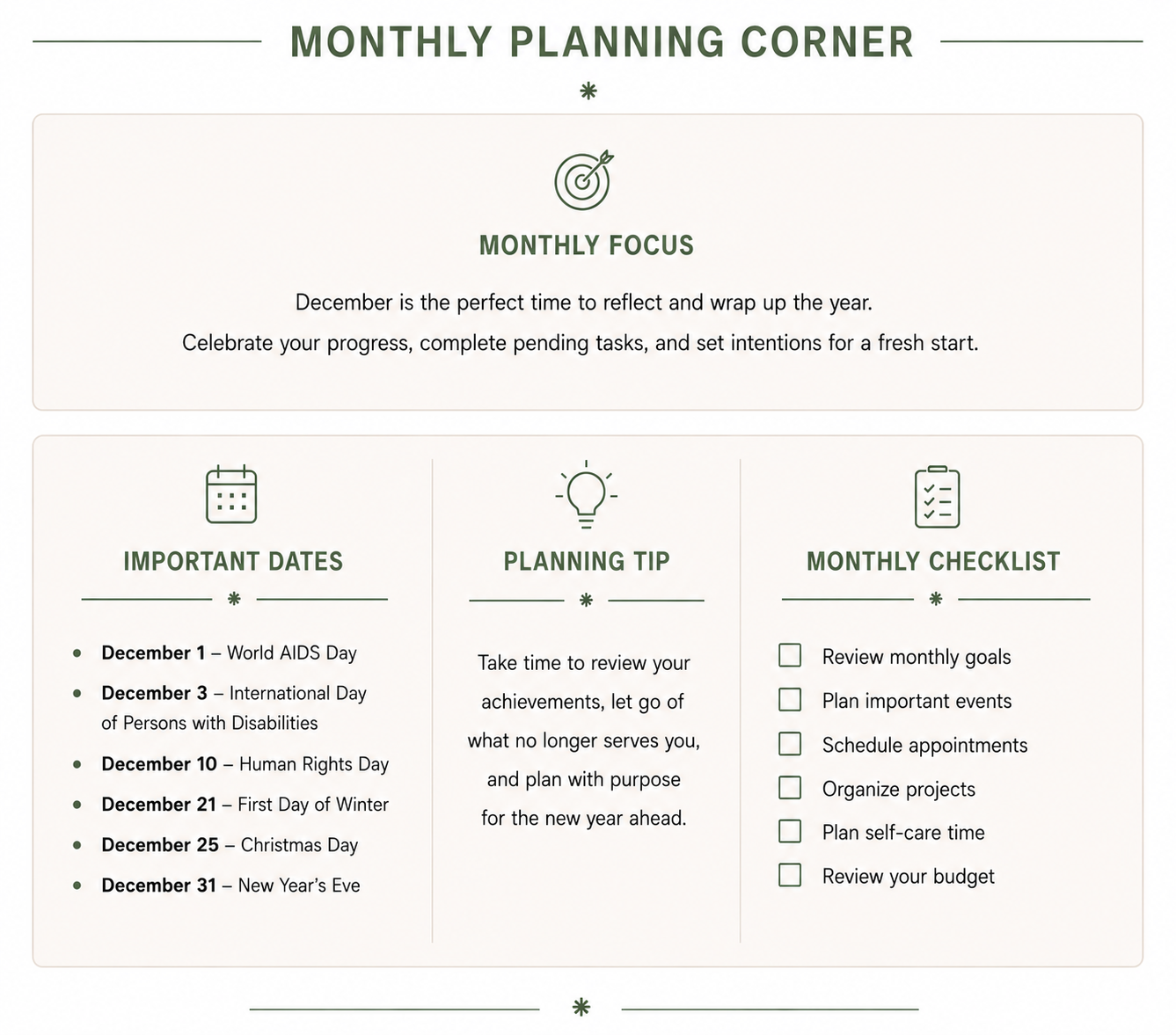 Monthly Focus December 2026