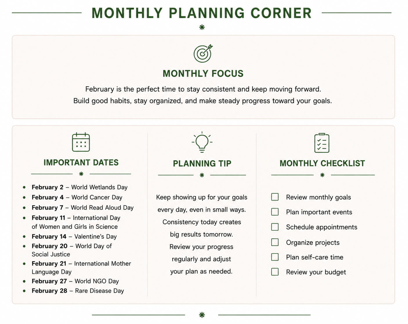Monthly Focus February 2027
