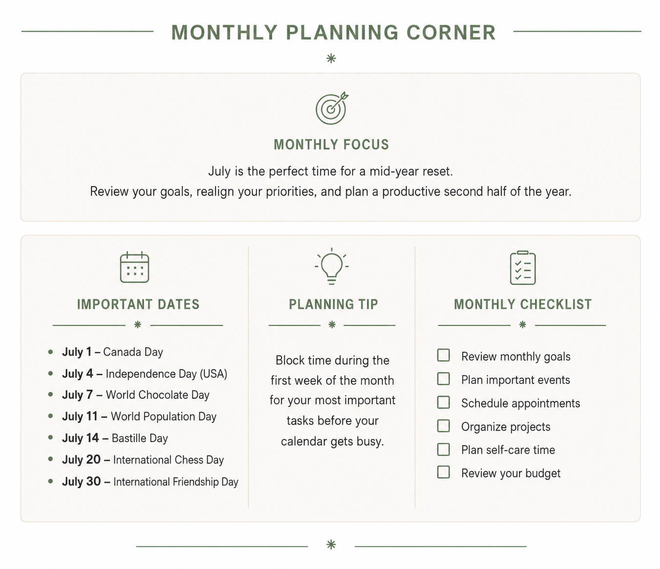 Monthly Focus July 2026