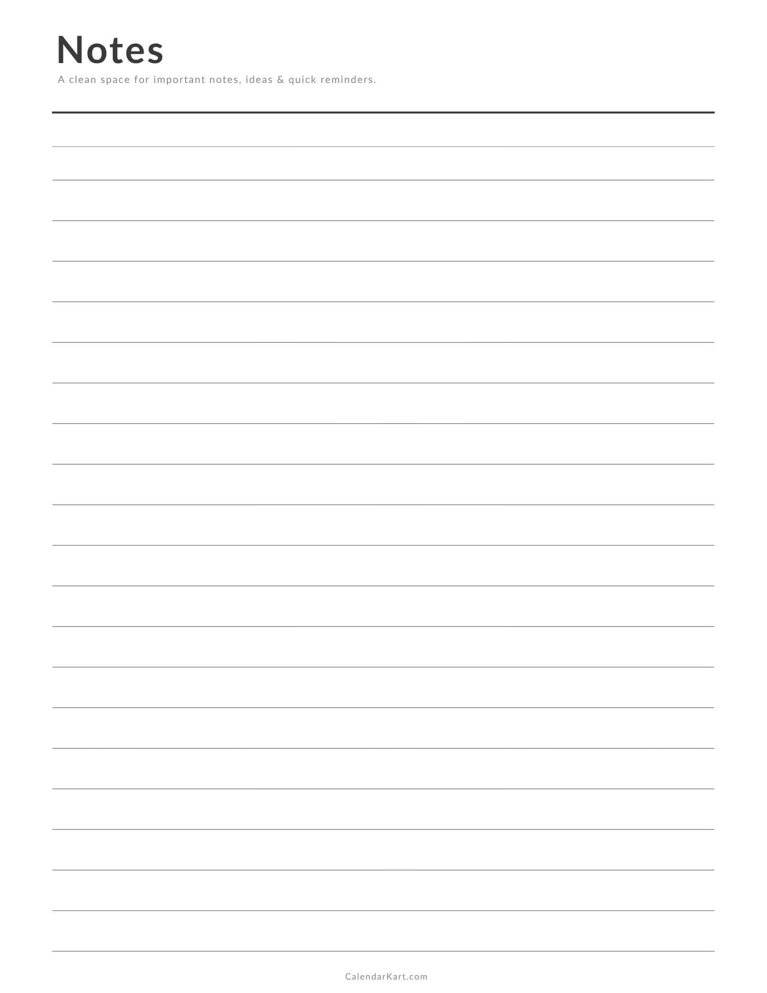 Free Printable Notes