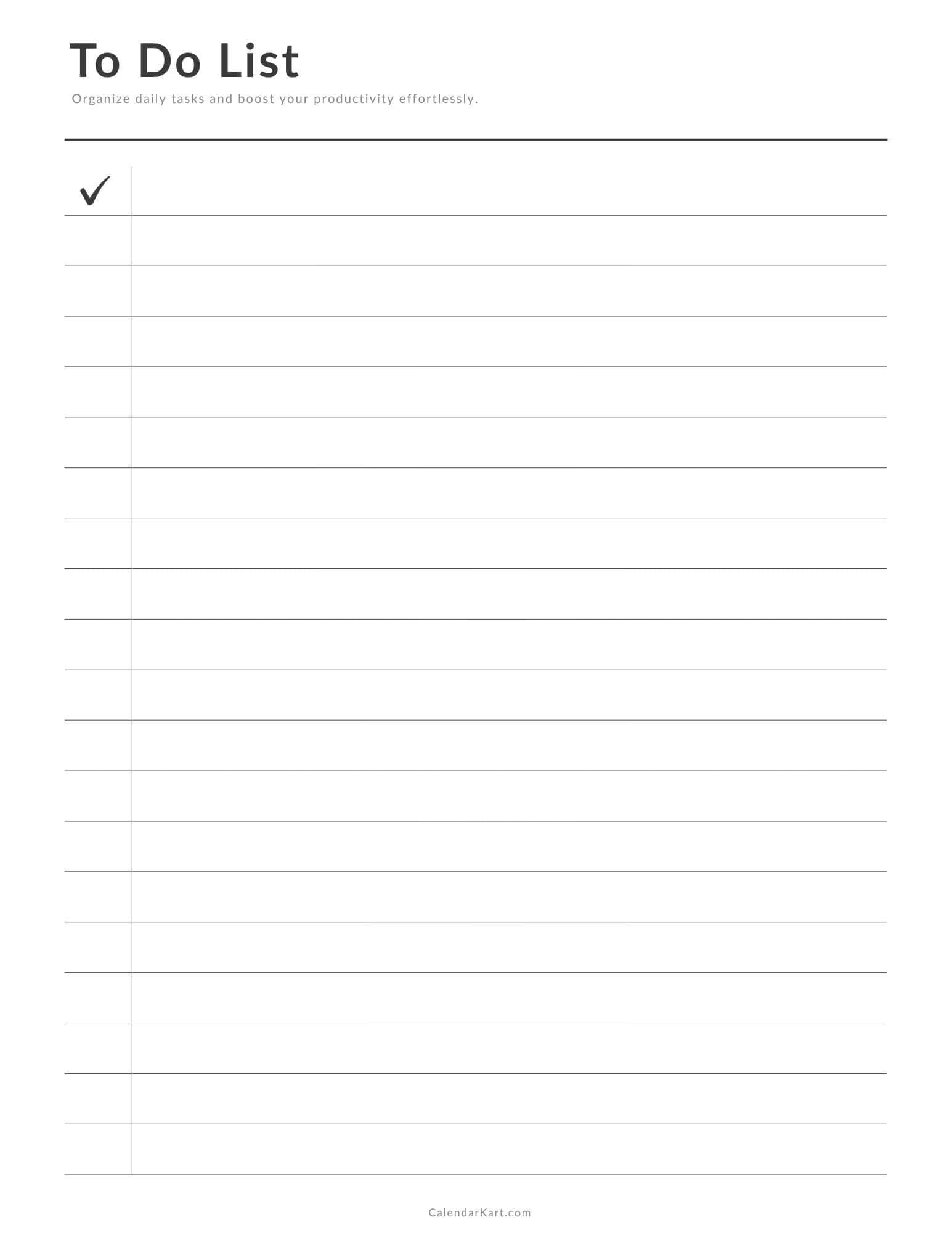 Free Printable To Do List