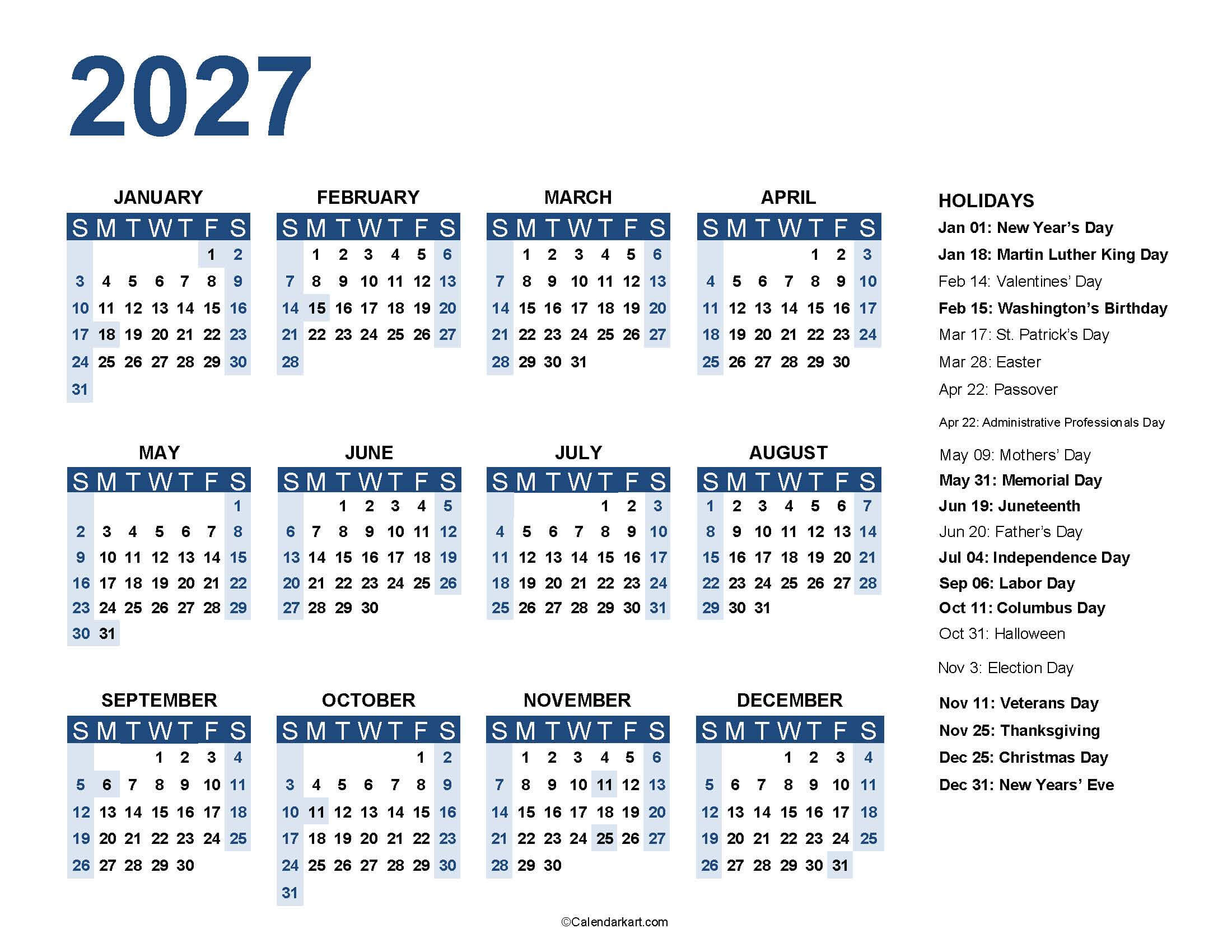 2027-Word-Calendar-Year-with-Holidays