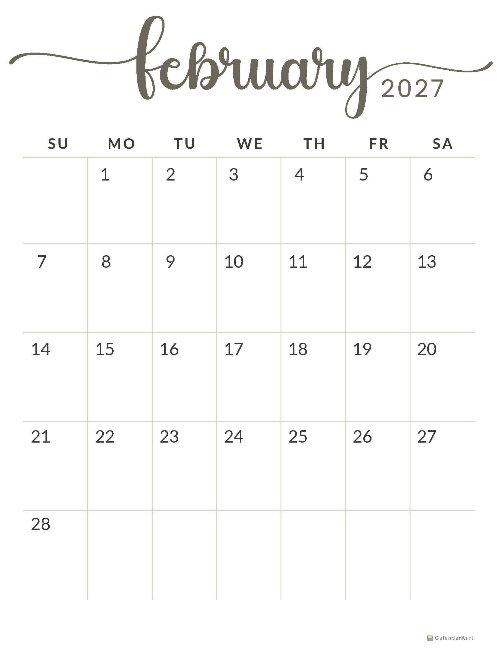 February 2027 Printable Calendars 1 v_Page_1