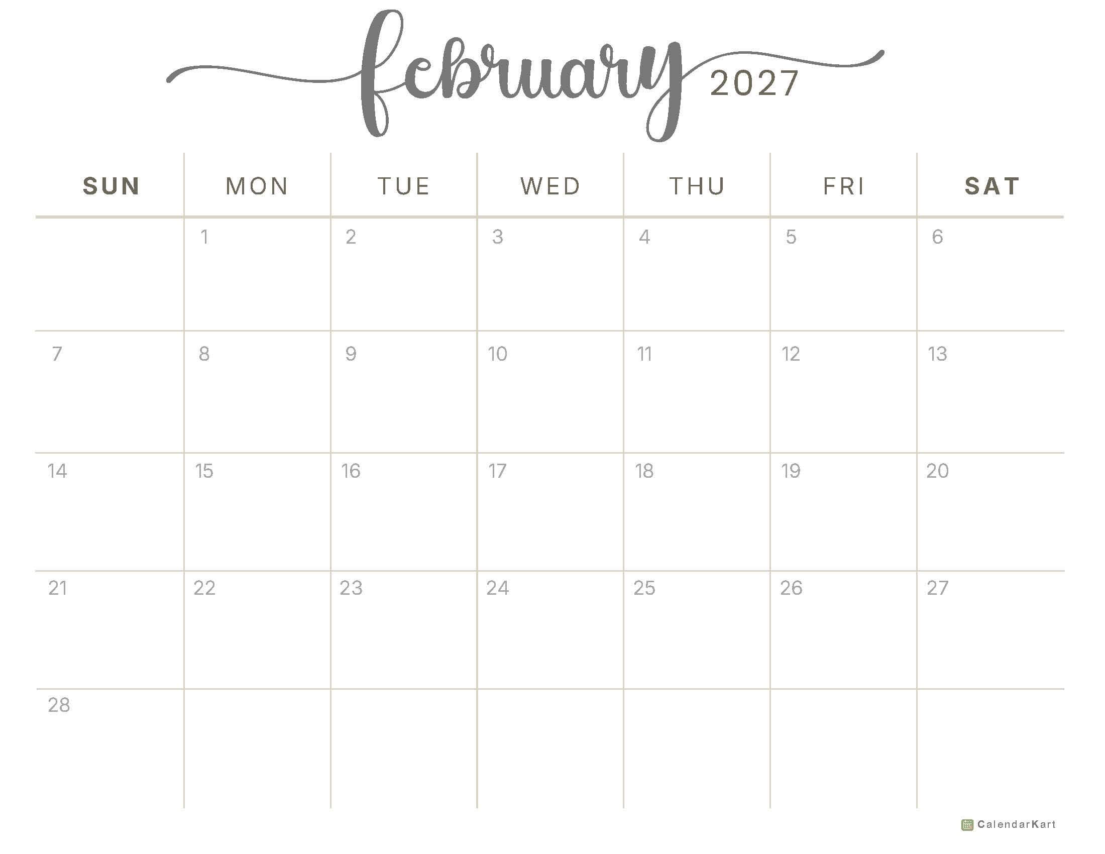 February 2027 Printable Calendars 1_Page_1