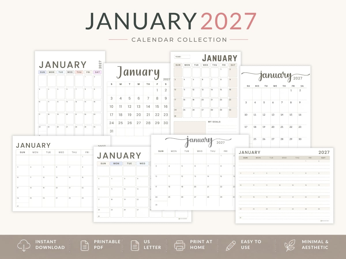 January 2027 Monthly Feature images