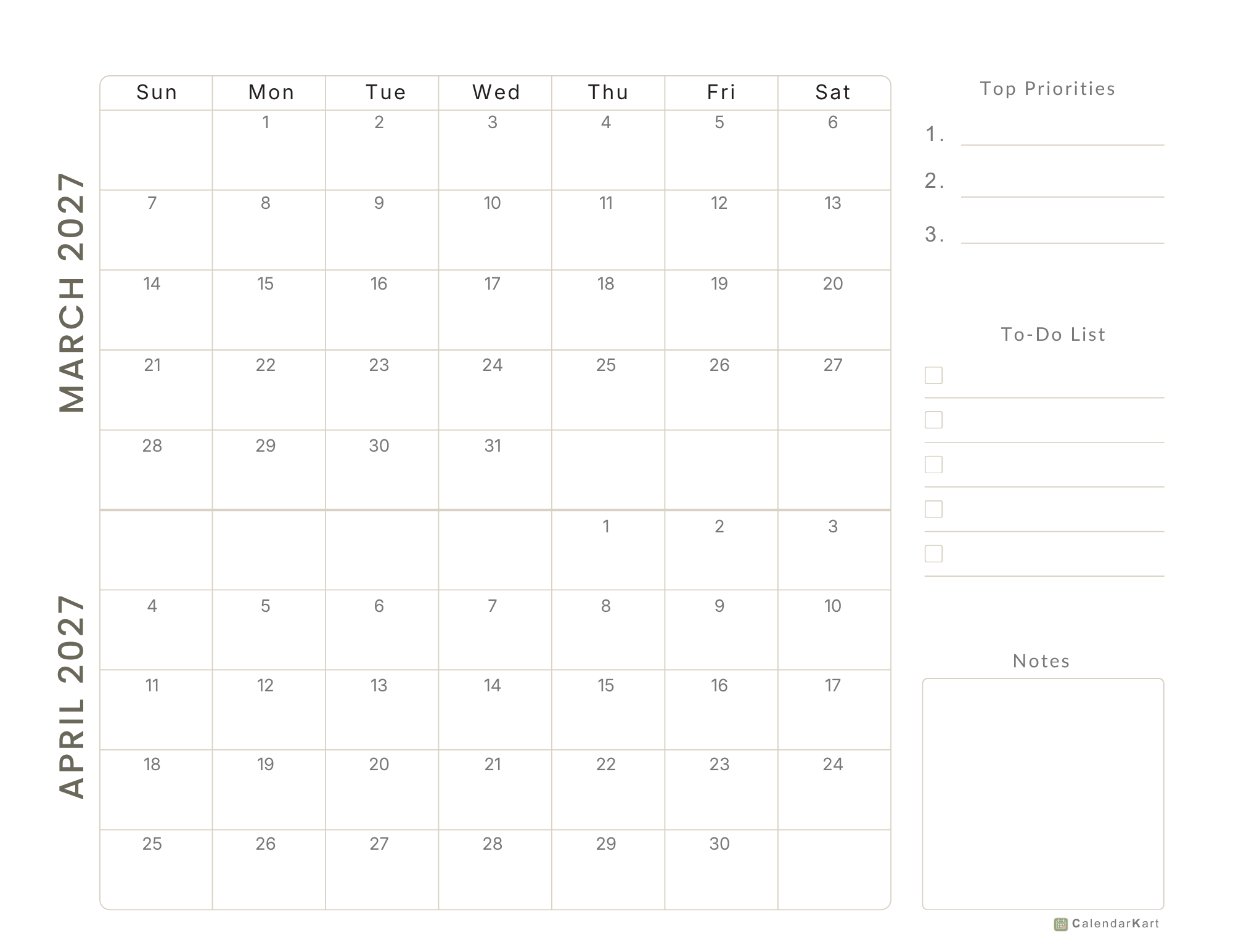 Mar-Apr BI Monthly 2027 Calendar 1