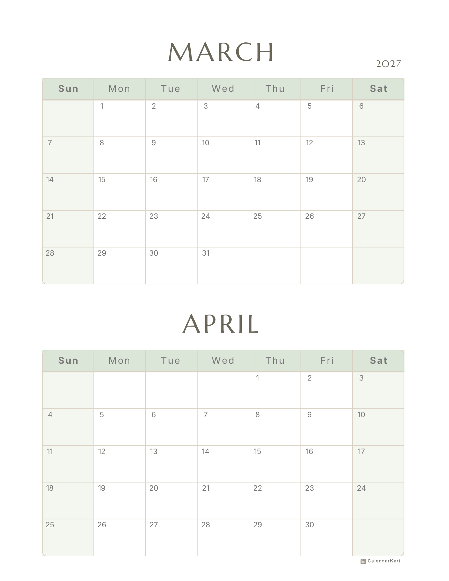 Mar-Apr BI Monthly 2027 Calendar 10