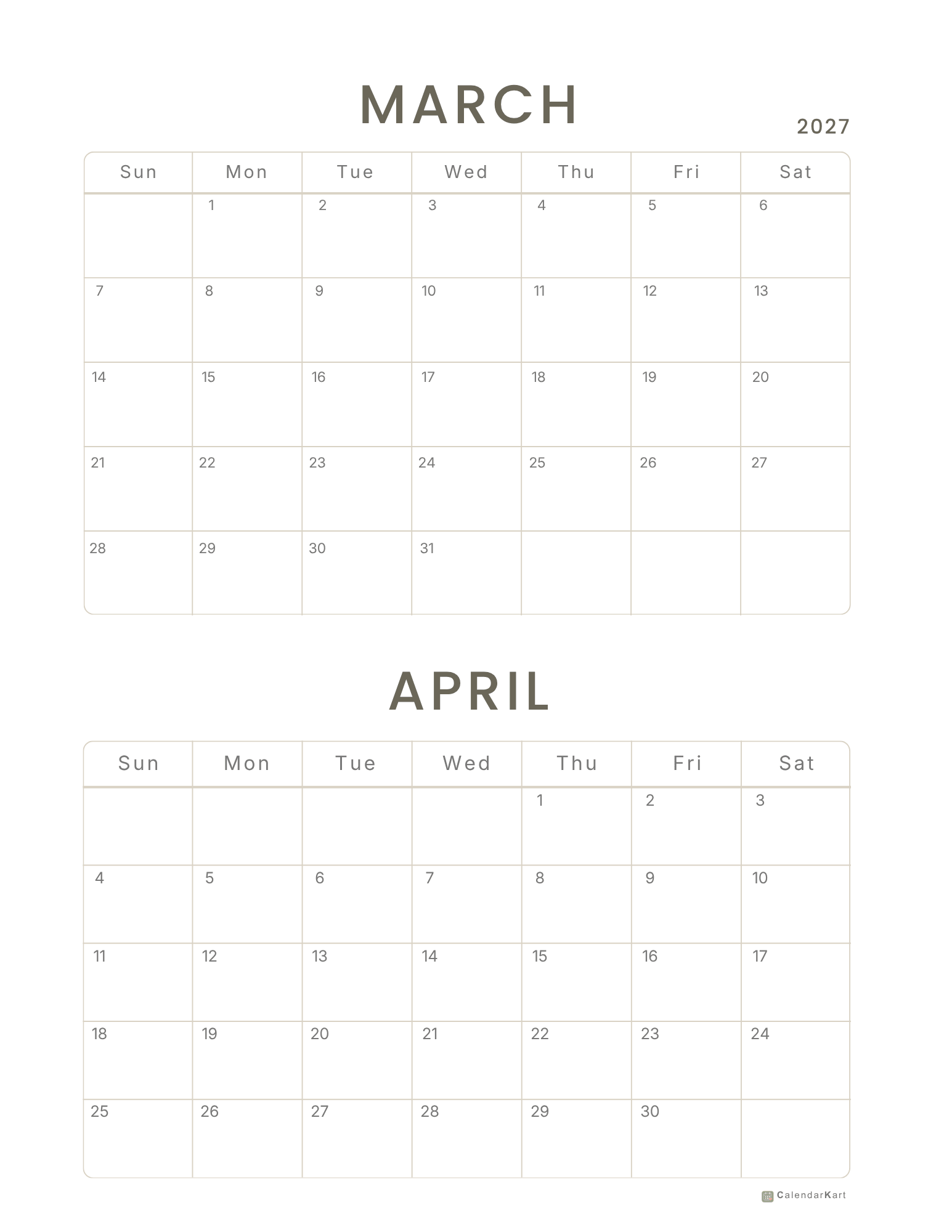 Mar-Apr BI Monthly 2027 Calendar 6