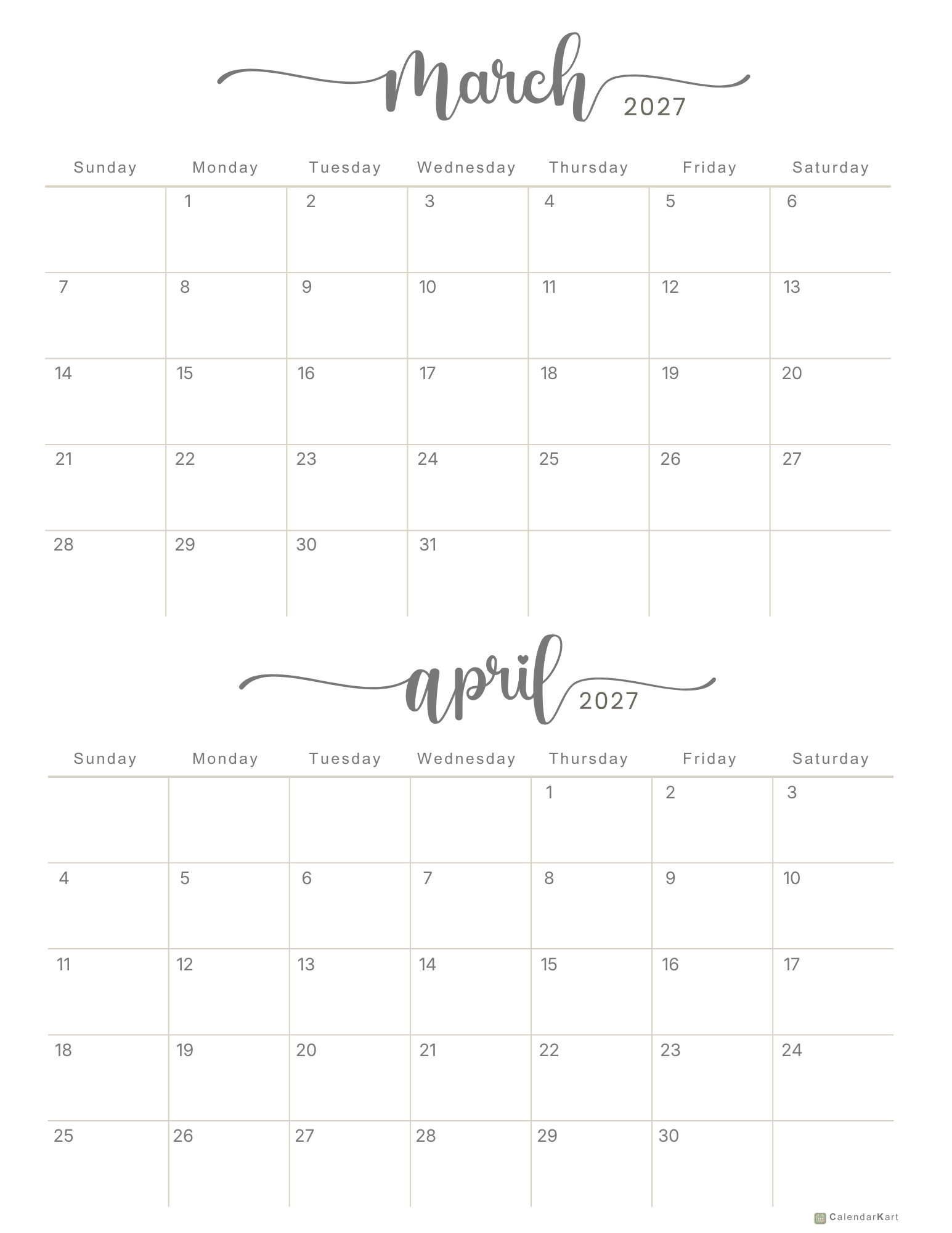 Mar-Apr BI Monthly 2027 Calendar 7