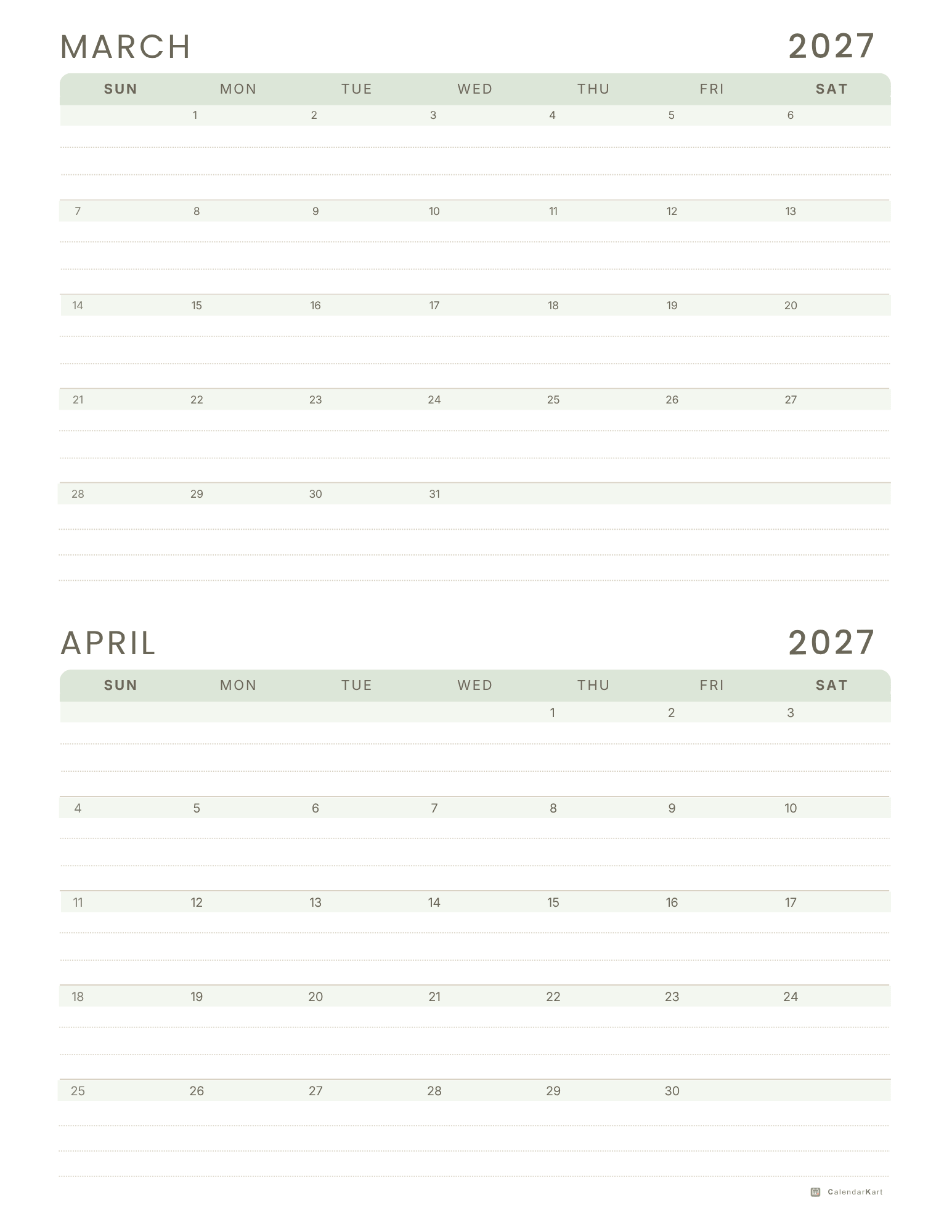 Mar-Apr BI Monthly 2027 Calendar 9