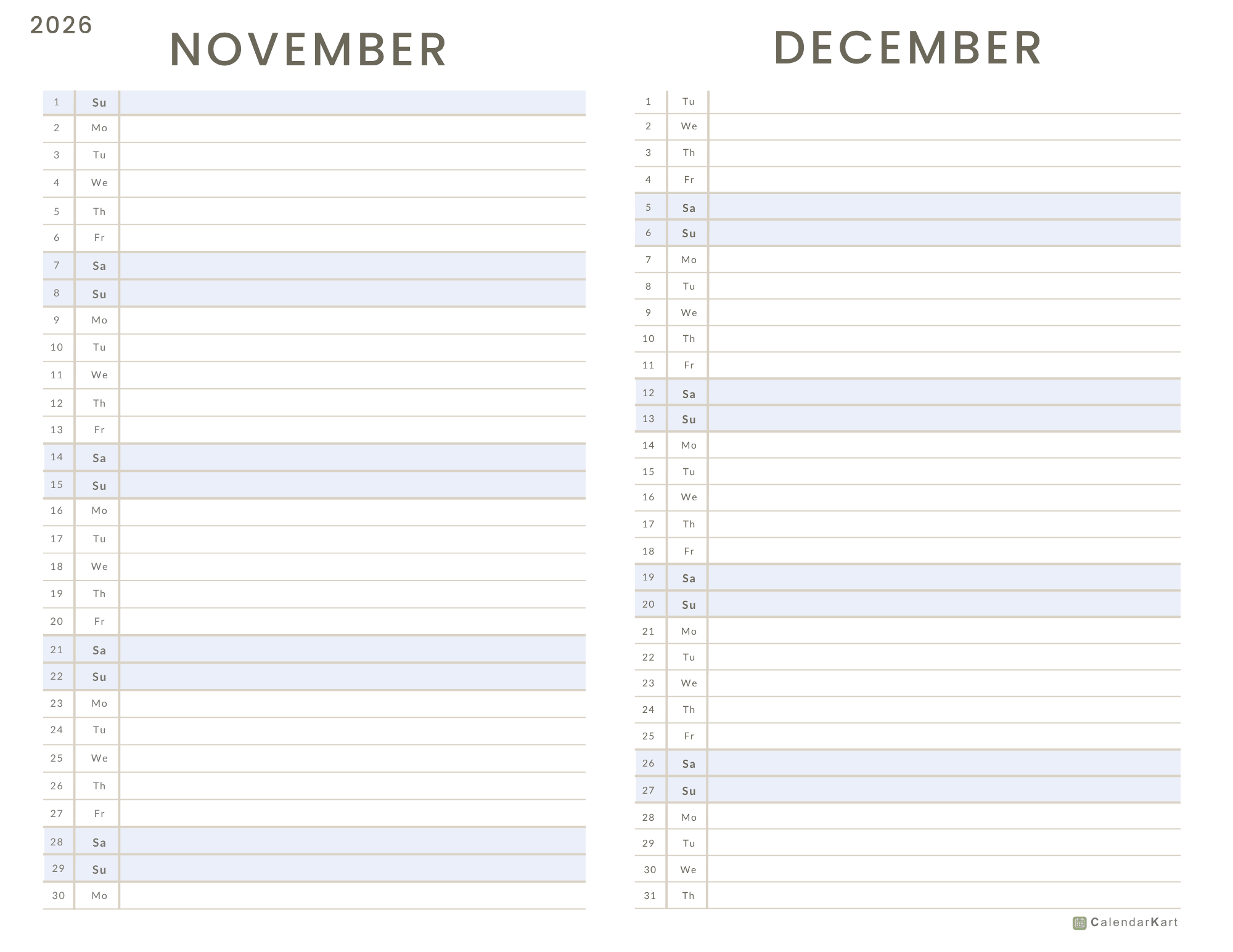 Nov-Dec 2026 BI monthly Calendars 10