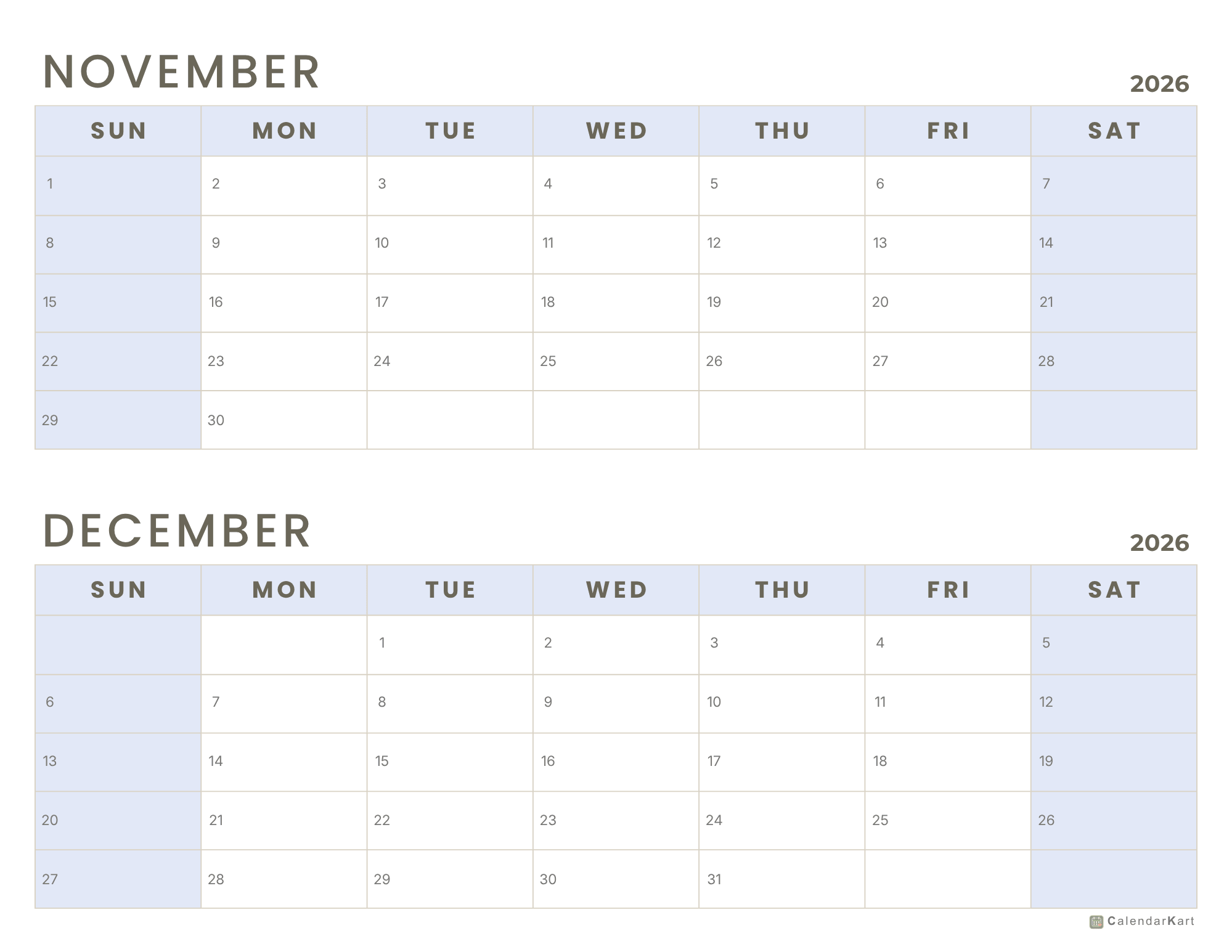 Nov-Dec 2026 BI monthly Calendars 11