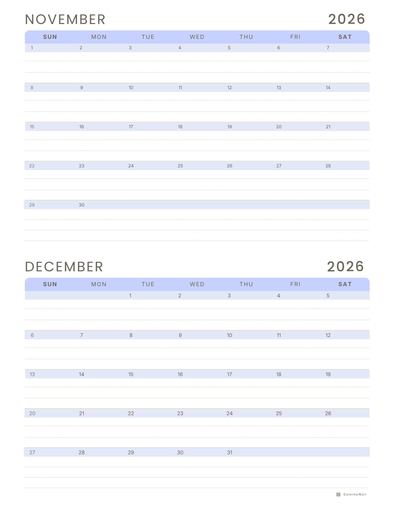 Nov-Dec 2026 BI monthly Calendars 4