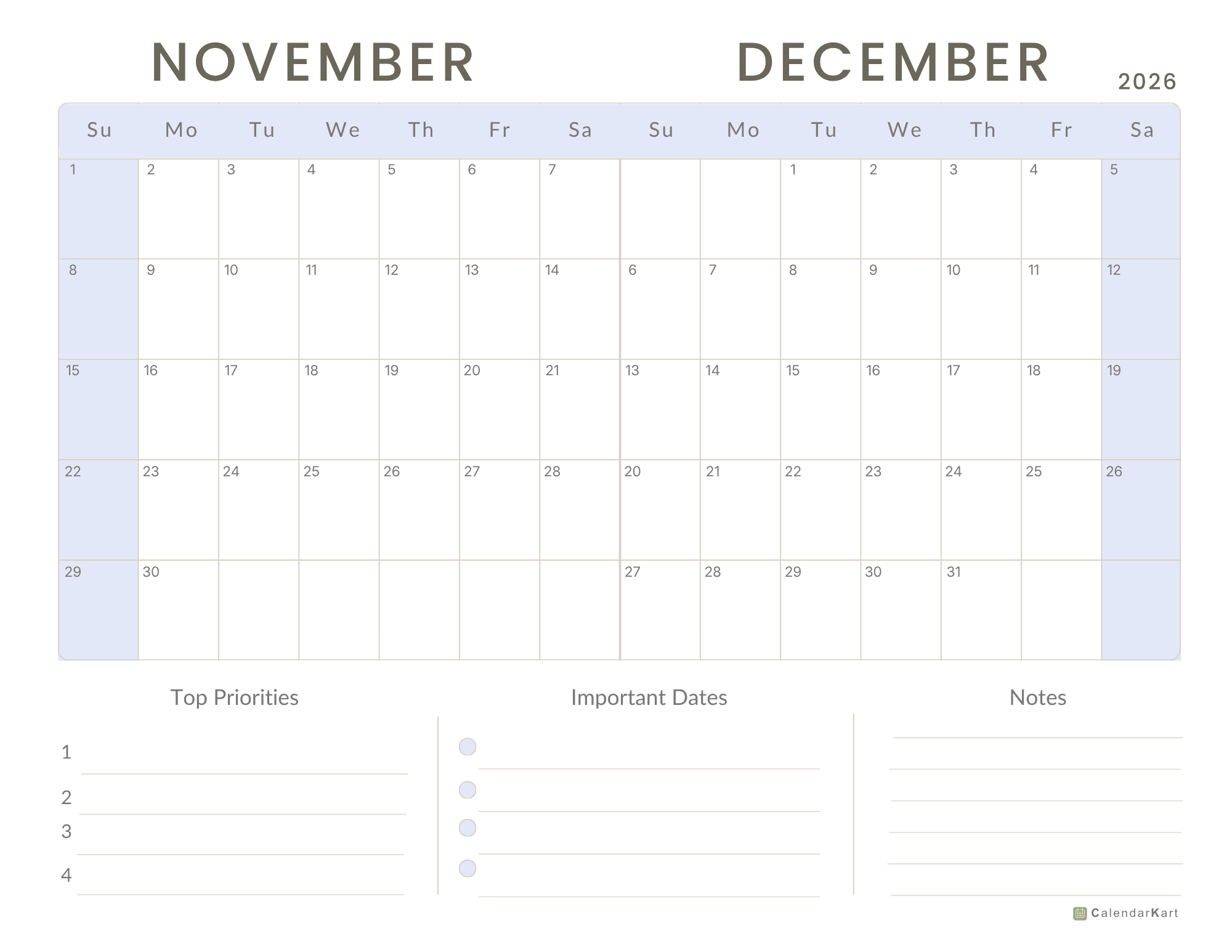 Nov-Dec 2026 BI monthly Calendars 9